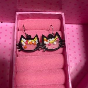 hello kitty beaded earrings